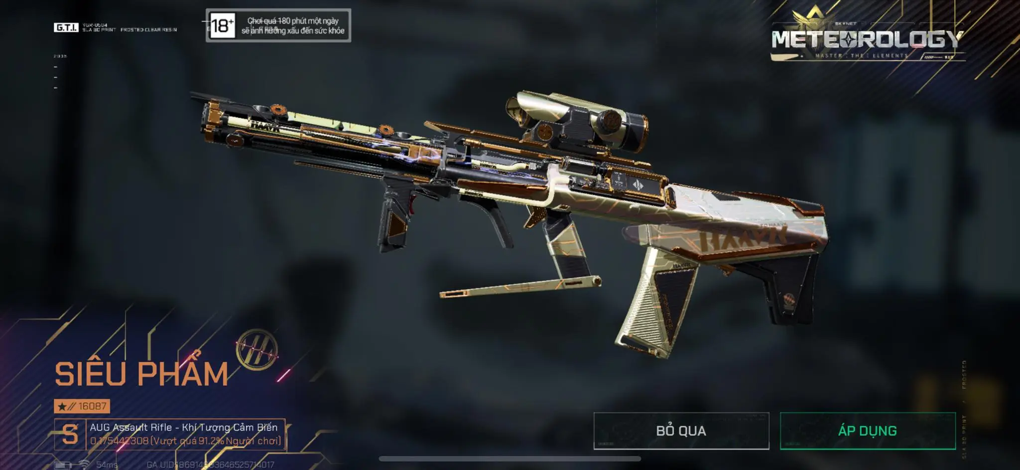 SKIN AUG KHÍ TƯỢNG CẢM BIẾN